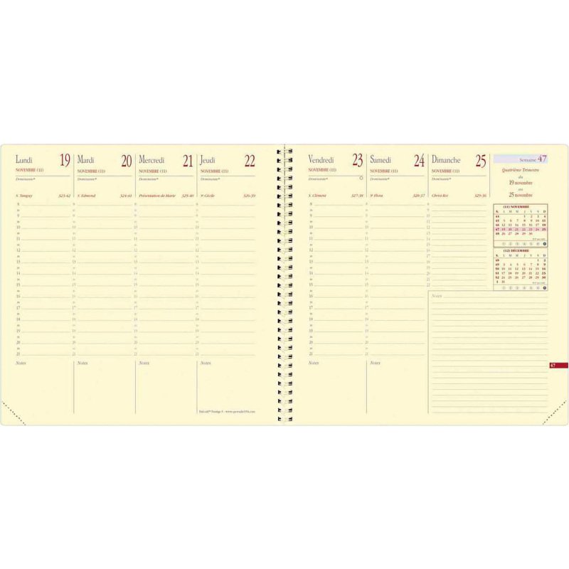 Agenda Quo Vadis Exécutif S Prestige semainier - année 2027 - 16 x 16 cm