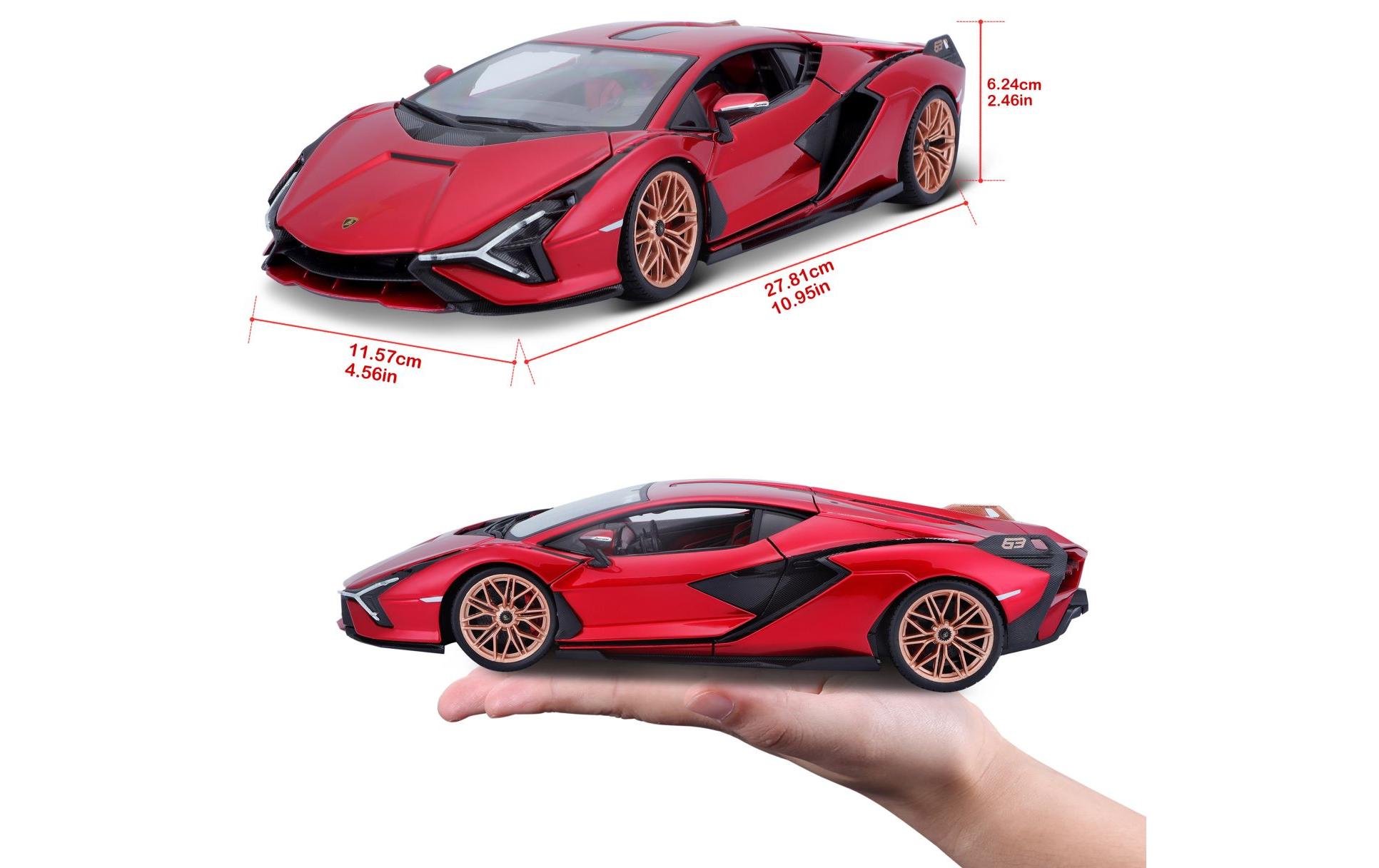 Lamborghini Sian FKP 37 Rot 1:18Sammlermodell im Massstab 1:18