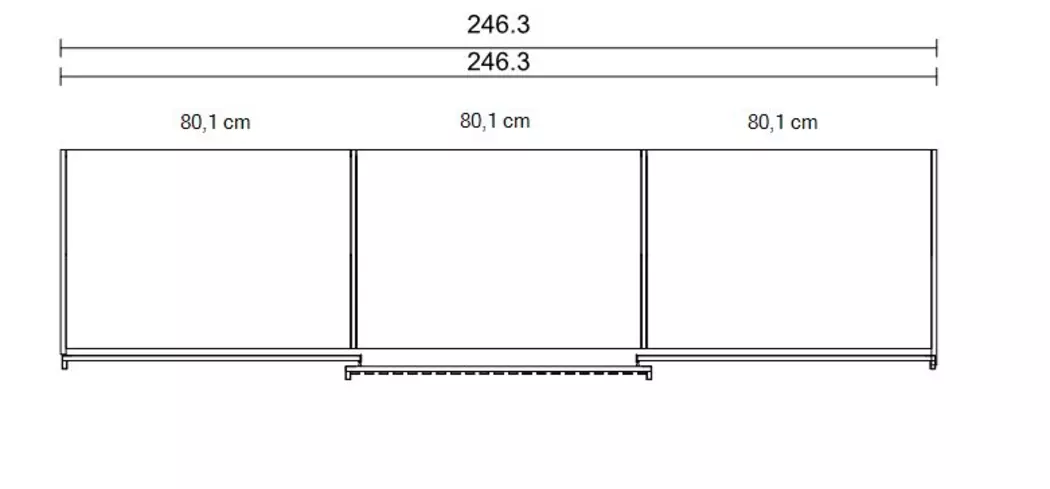 Schwebetürenschrank Denver 250 x 217 cm