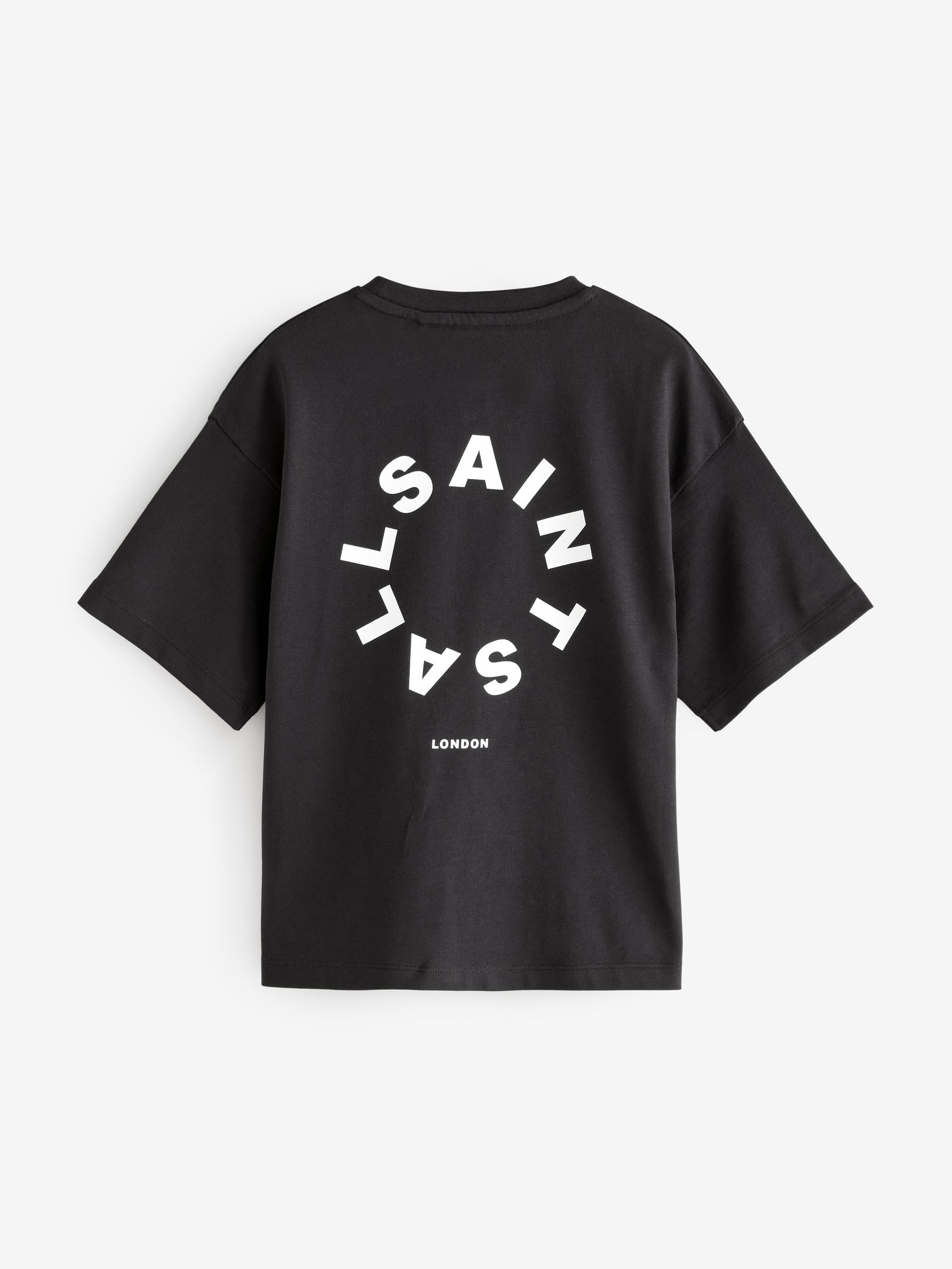 Zwart - smALLSAINTS Oversized Tierra T-shirt met ronde hals en logo