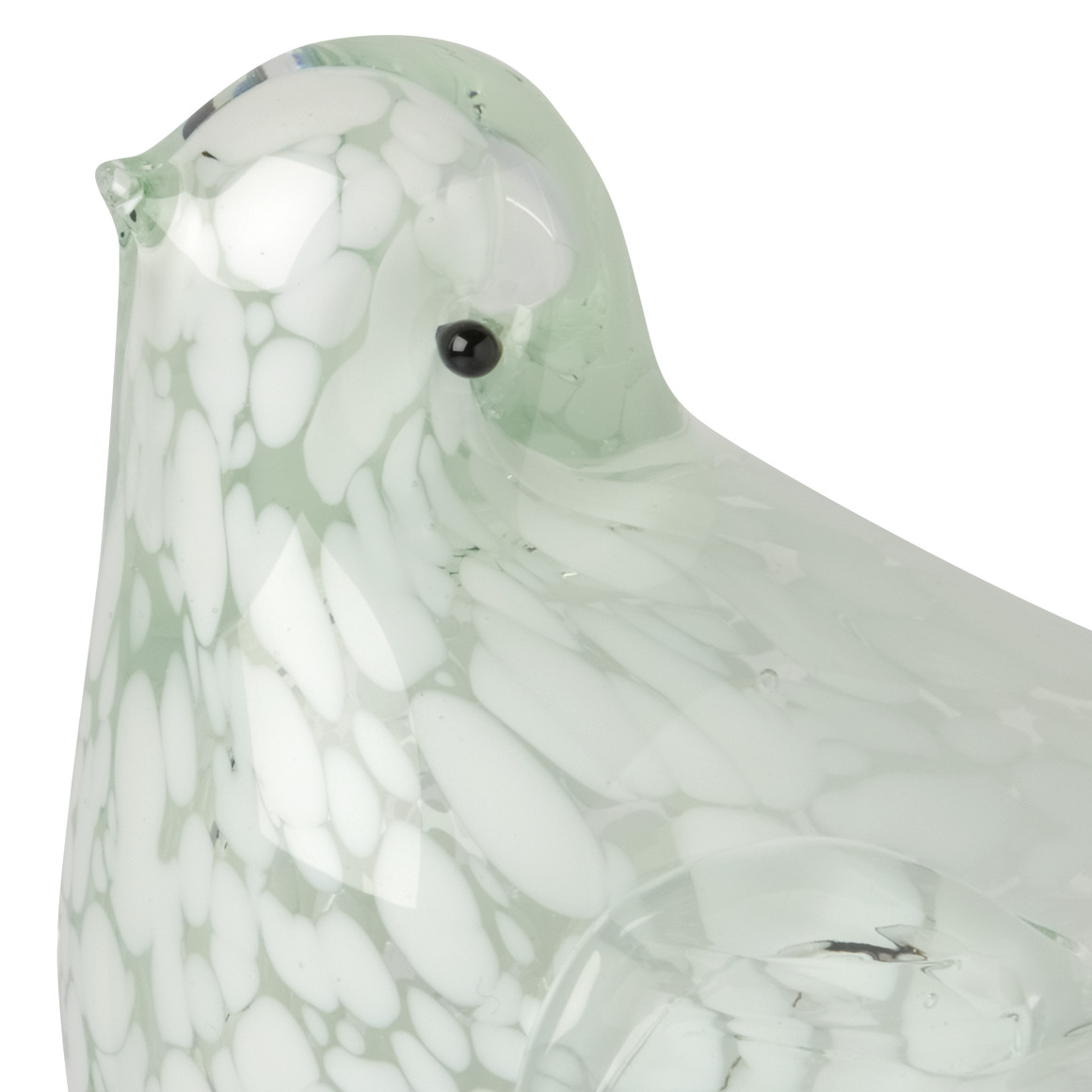 My Home Deko-Vogel aus Glas weiss / transparent