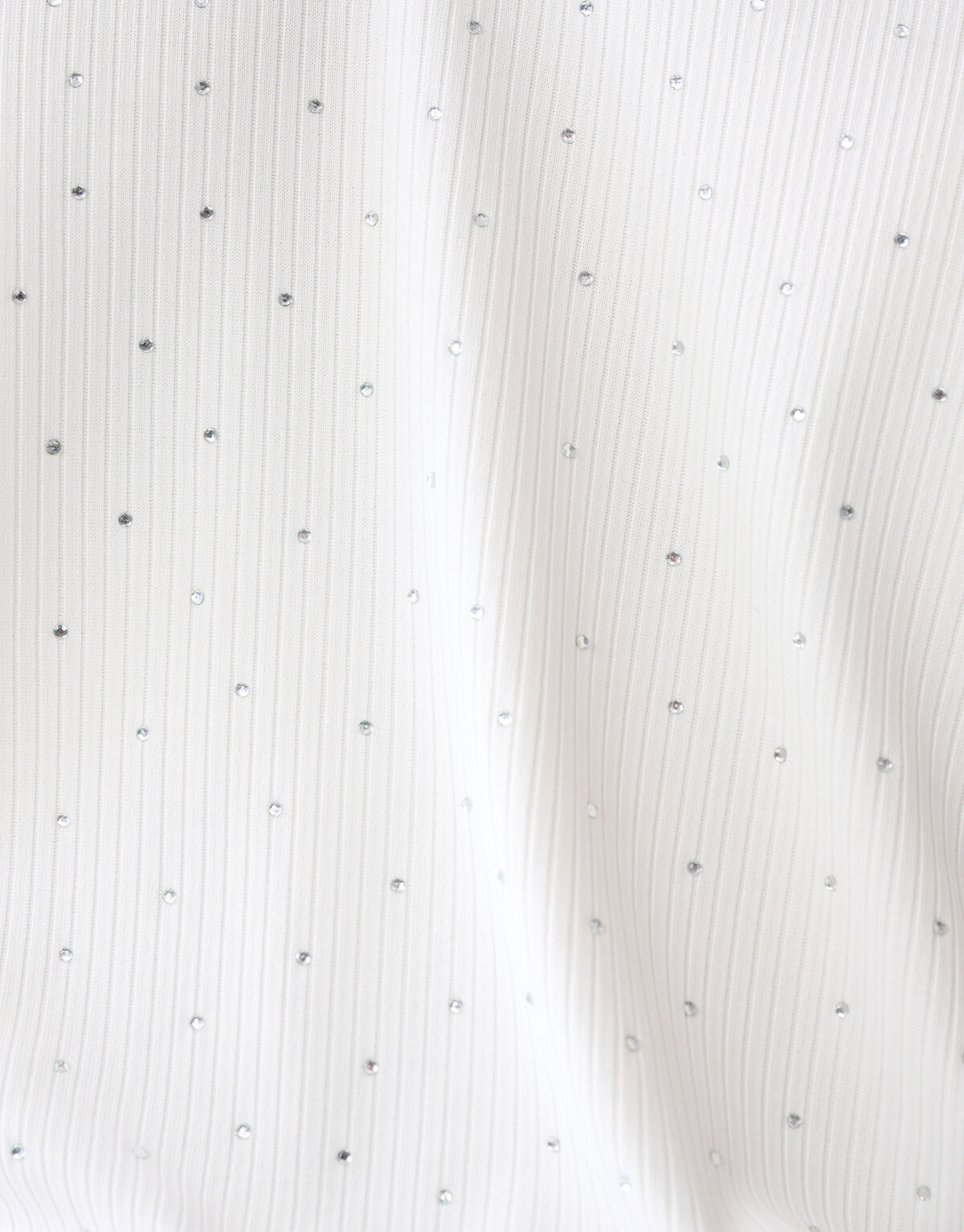 Strass Ruffle Top Gebroken Wit