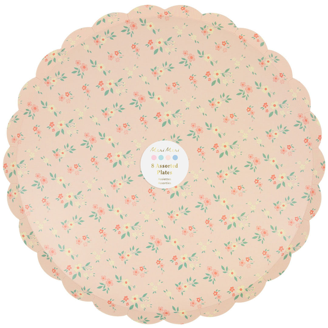 Meri meri borden vintage ditsy - large - 8st