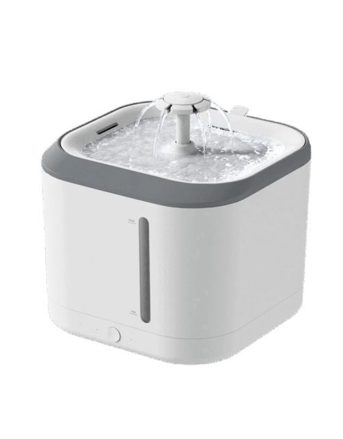 Petlux Drinkfontein Met App - Kattendrinkbak - 20x20x17 cm Wit Grijs M