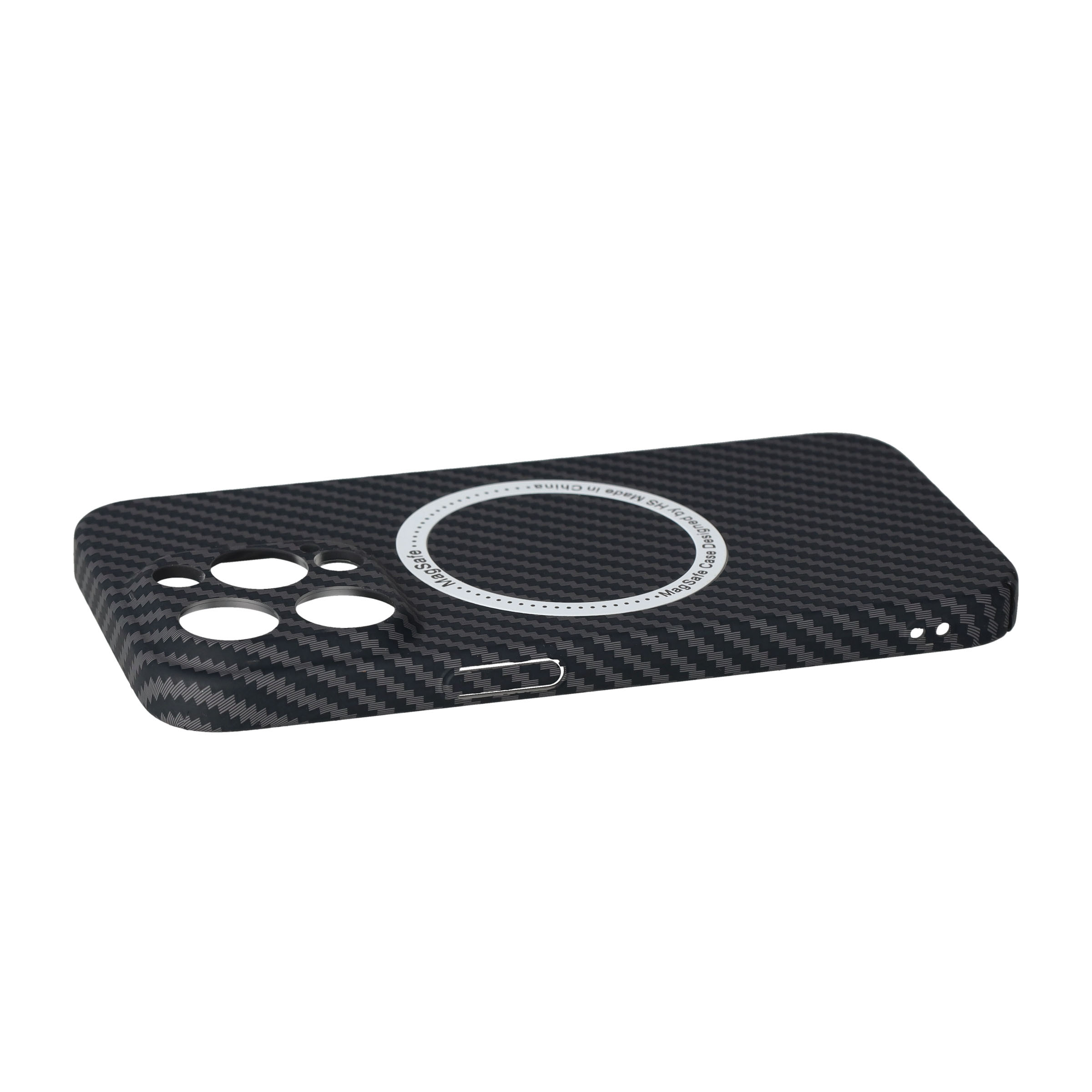 iPhone 14 Pro MagSafe Hardcase Hülle im Carbon Look - Schwarz