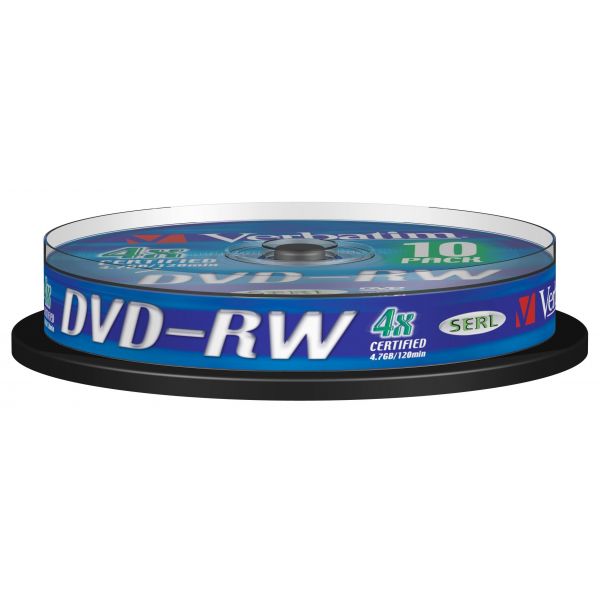 Verbatim DataLifePlus DVD-RW 4.7GB Pack de 10 - 43552