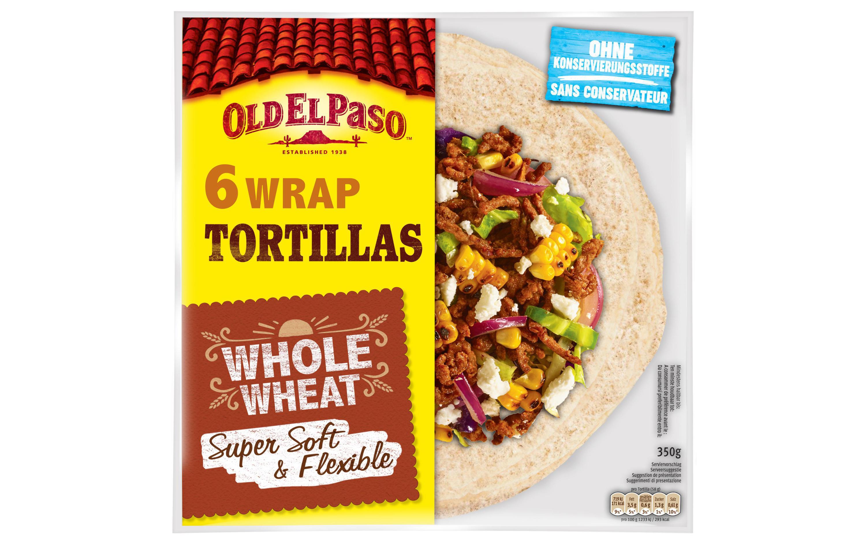 Whole Wheat Tortillas 6 StückVollkorn-Weizentortillas