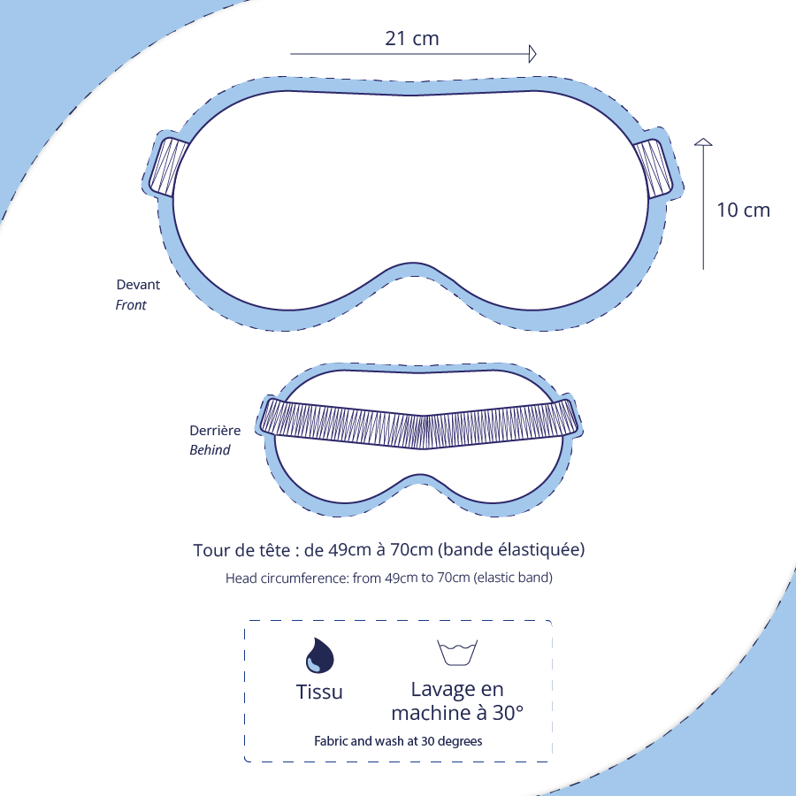 Masque De Sommeil Anémones Rayées