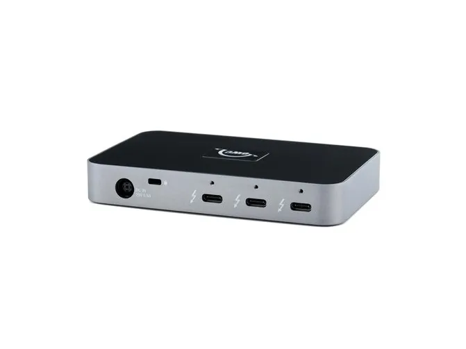 OWC Thunderbolt Hub - Hub - 4 x USB-C - Skrivebord - Sort/Grå