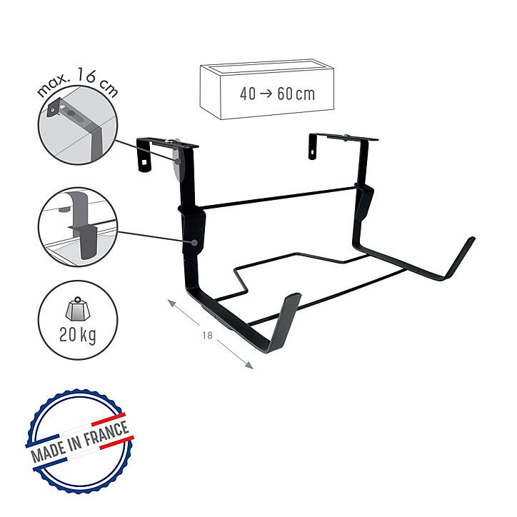 Support de jardinières en fer plat Louis moulin