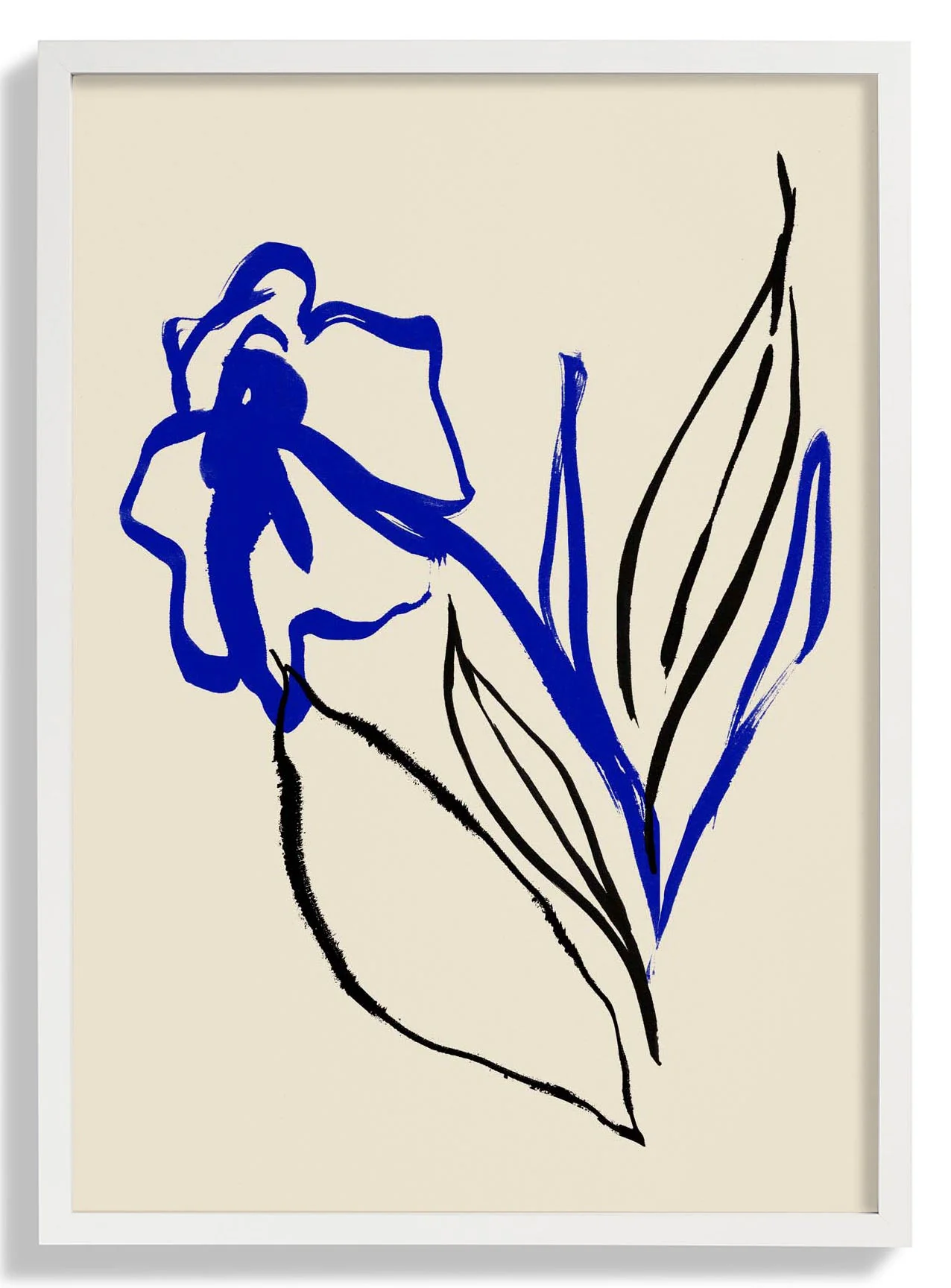 Blaue und schwarze Linien