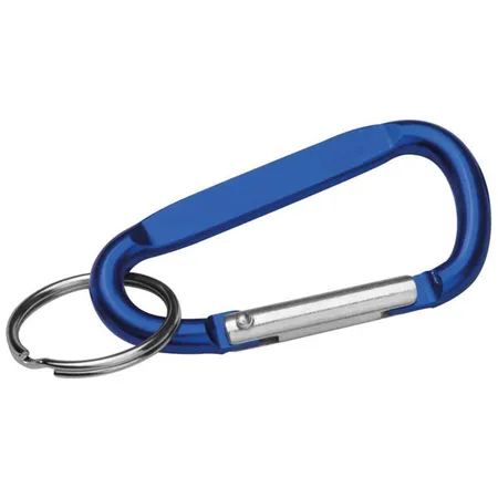 Macma Schlüsselanhänger mit Karabinerhaken, blau