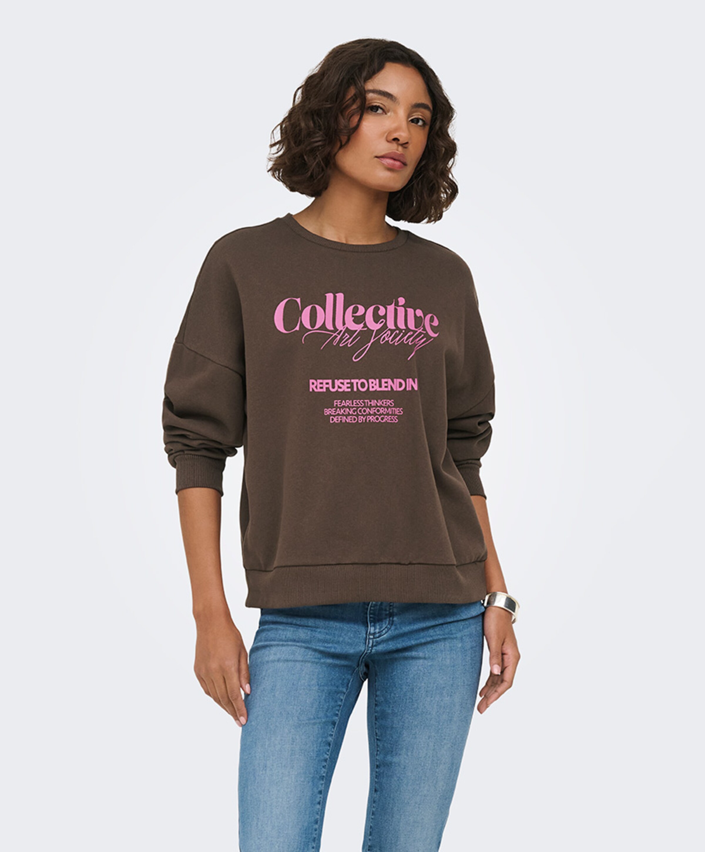 Only Dames sweater bruin