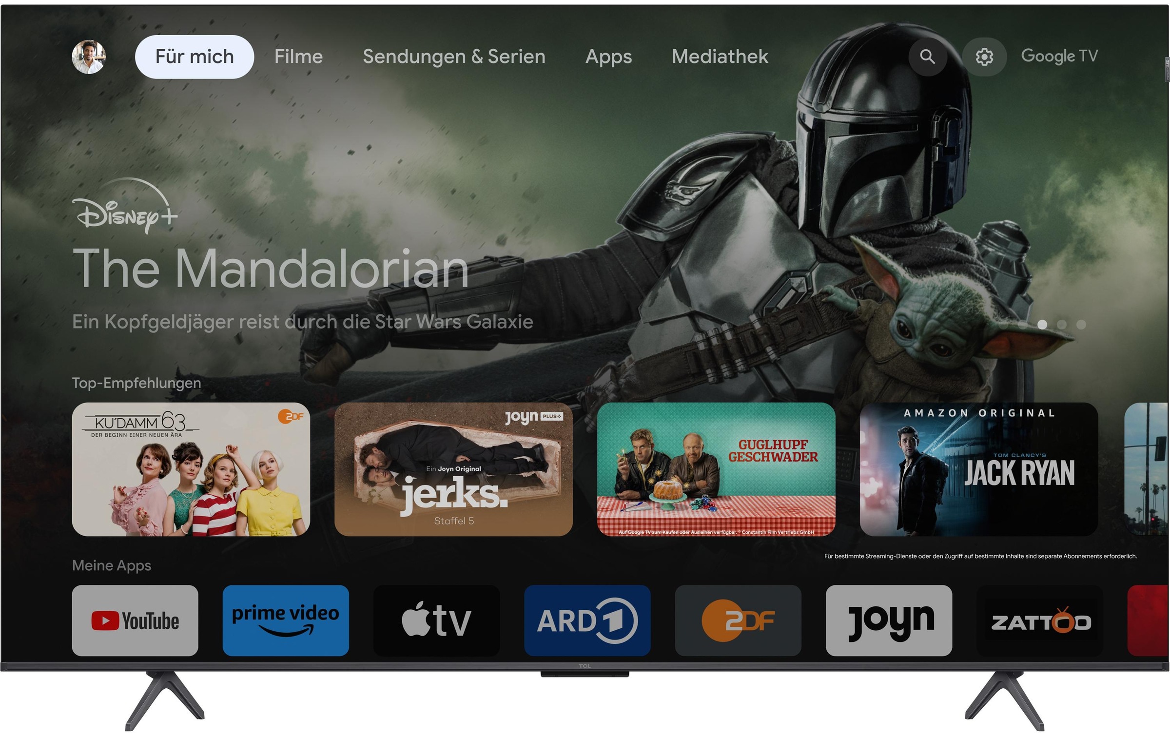 TCL QLED-Fernseher »65C655« 164,45 cm/65 ″