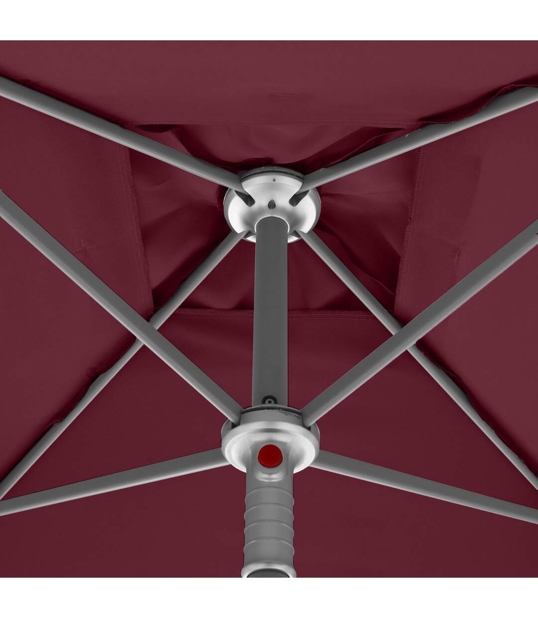 Parasol droit carré Anzio - L. 200 x l. 200 cm - Bordeaux