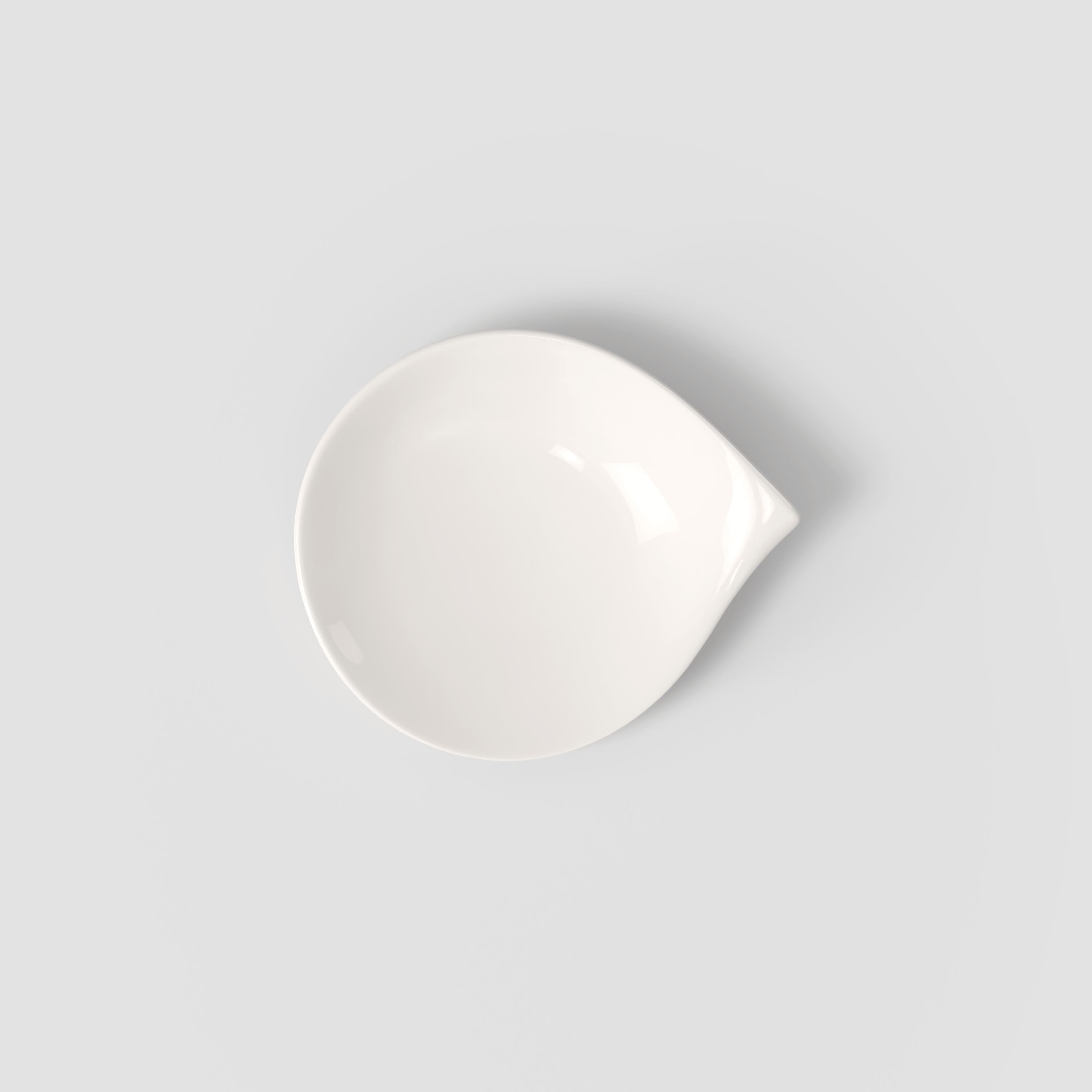 Flow Bread plate White, 6.9'', Premium Porcelain