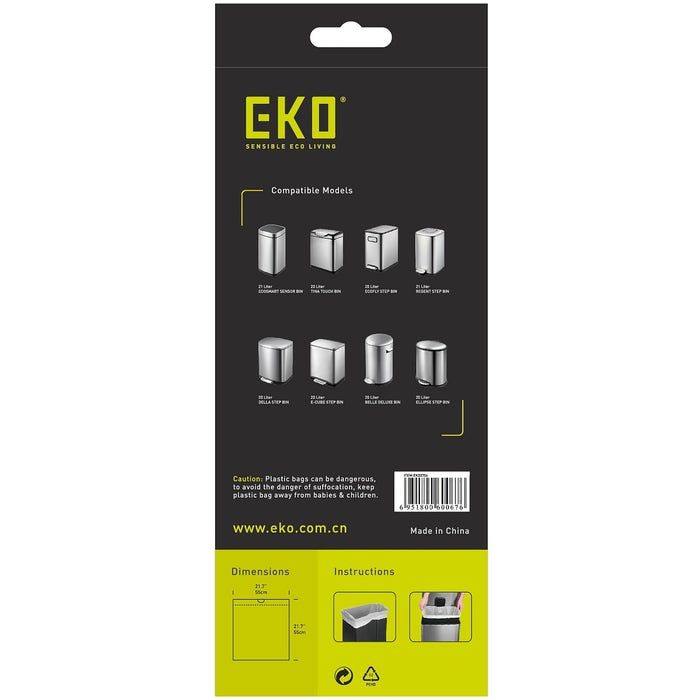 20st EKO afvalzakken type D | 18 - 21 liter | Rol 20 stuks (6951800600676)