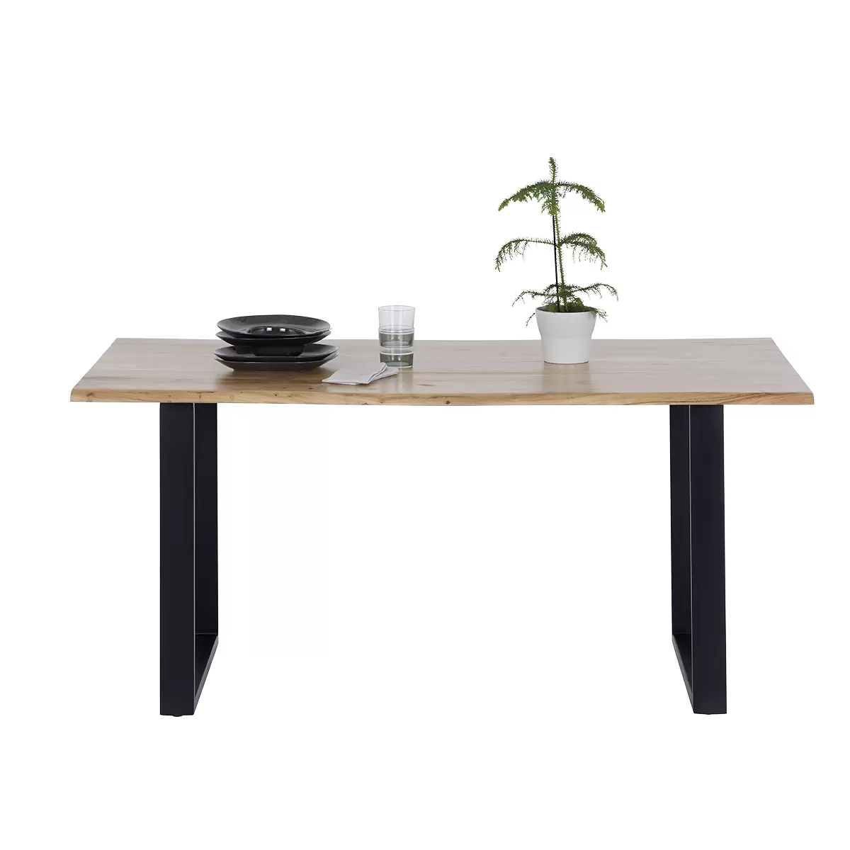 Esstisch Mundra 160 Eiche,schwarz