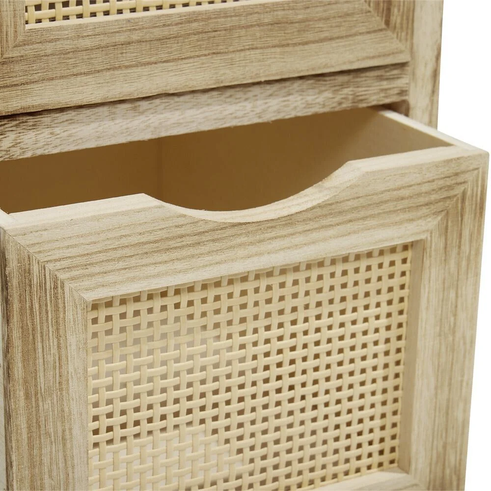 Meuble d'appoint Salomé 2 panières bois et métal 26xH46,5x30cm