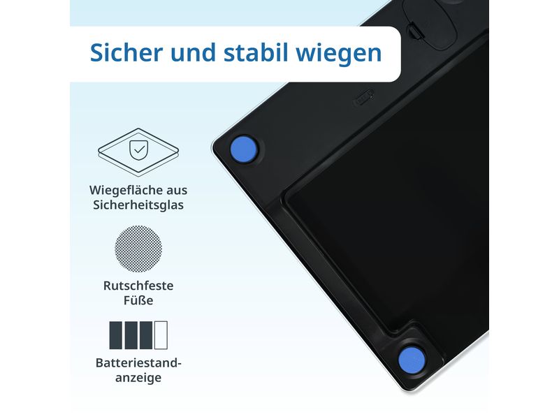 ADE Personenwaage Amina Silber Digitale Körperwaage in modernem Design