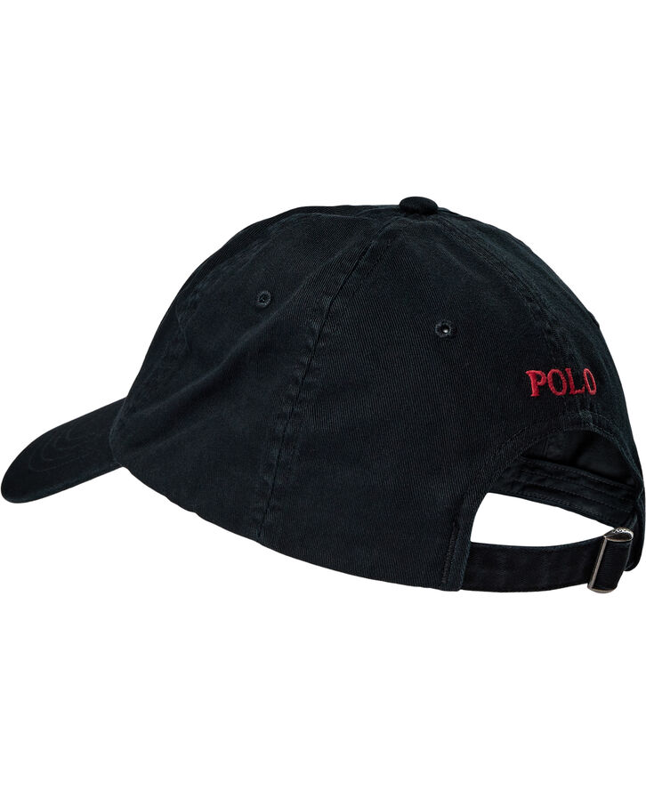 Polo Ralph Lauren Cotton Chino Ball Cap Sort/rød