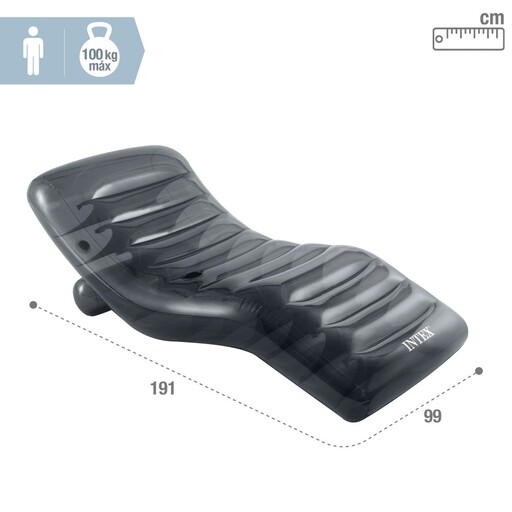 Espreguiçadeira inflável premium para piscina, 191 x 99 cm, Intex