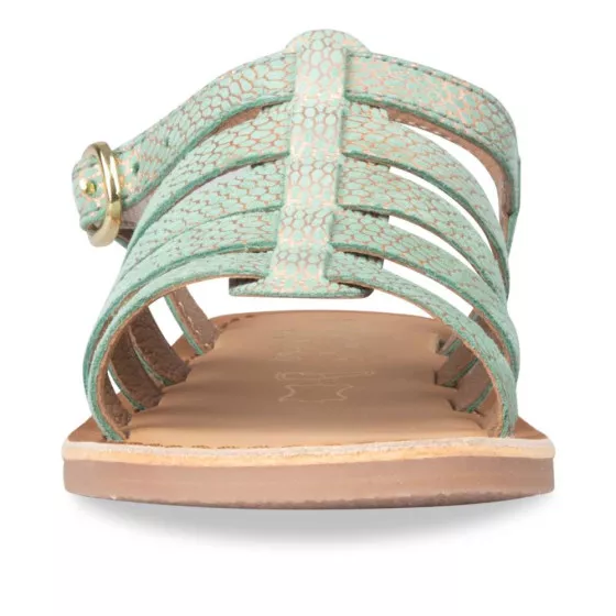 Sandales VERT NINI & GIRLS CUIR