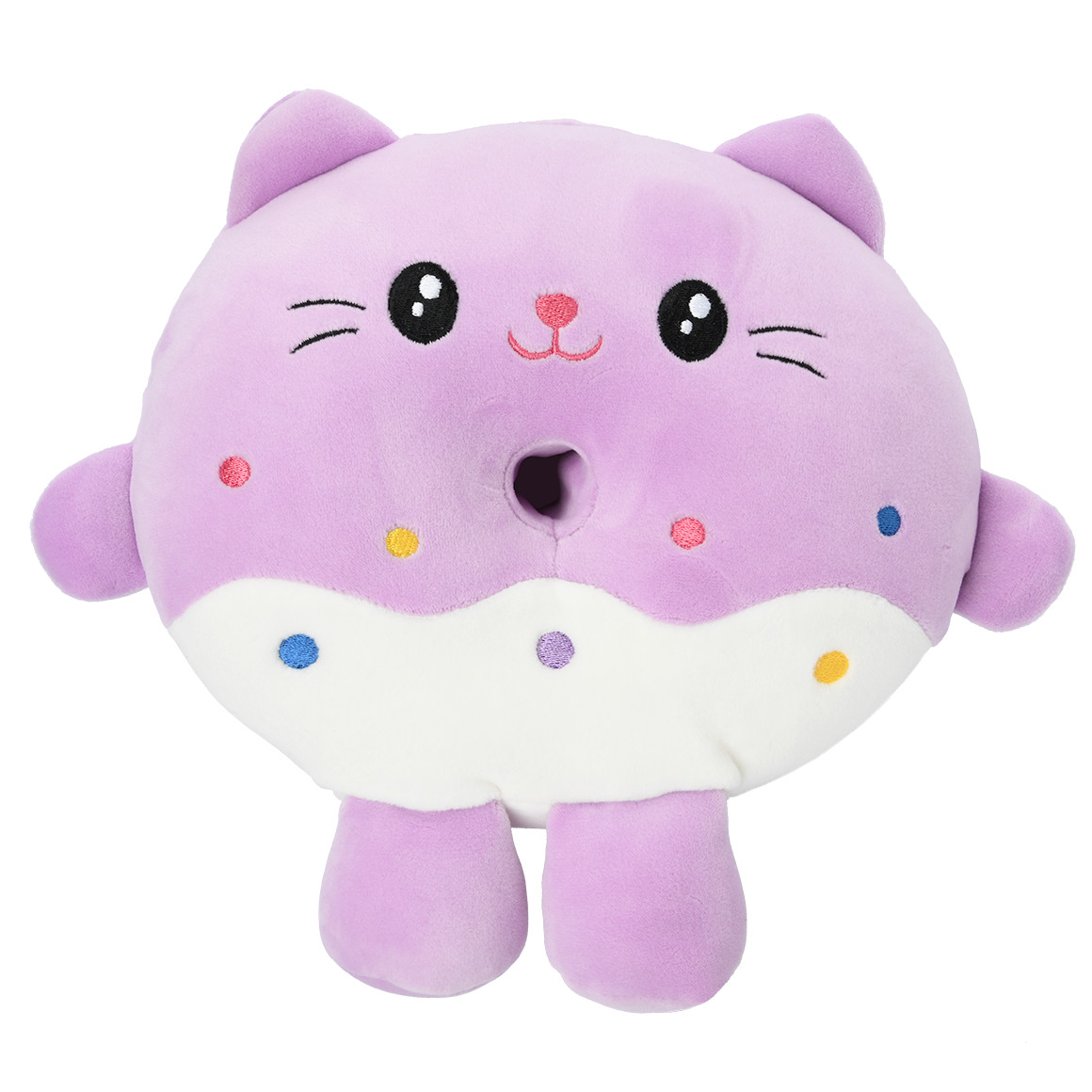 Topolino Candy World Plüschtier mit Katzen-Gesicht lila / weiss