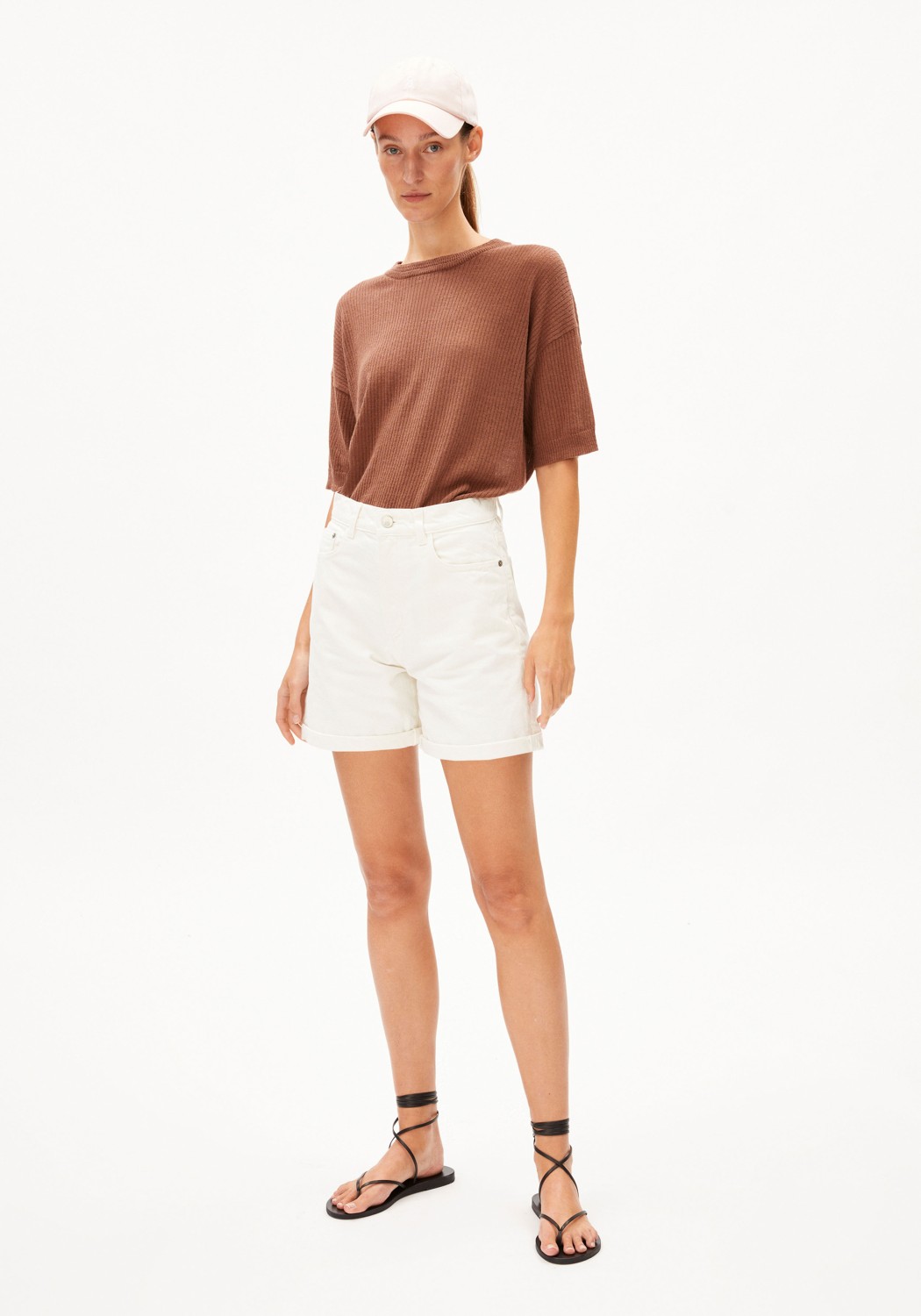Armedangels Jeans-Shorts Sheaari GMT Dye White