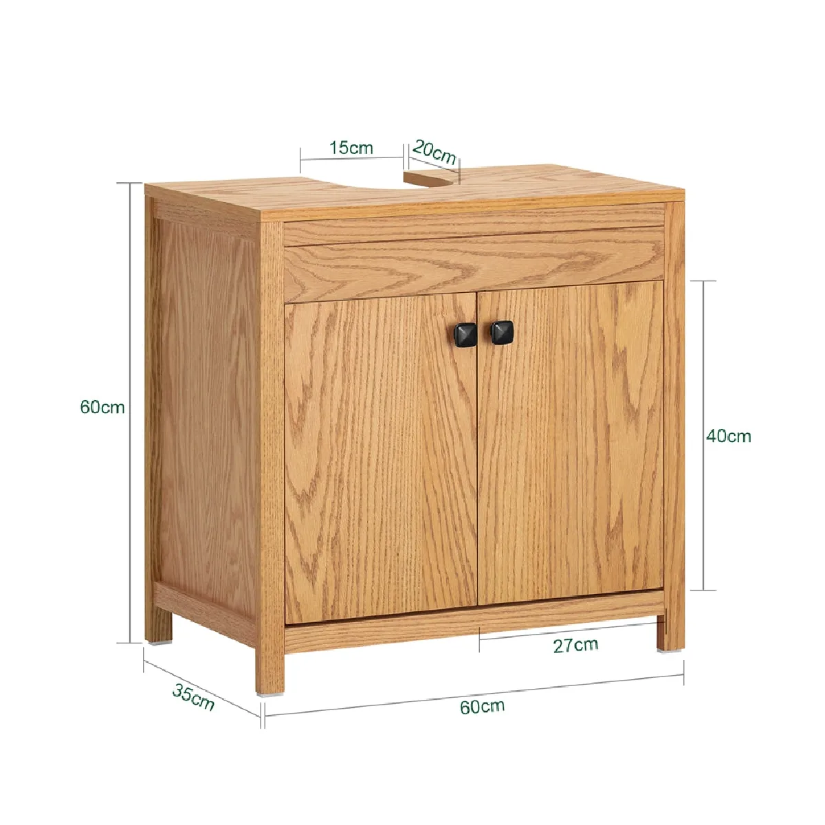 SoBuy BZR98-N Meuble sous-lavabo à 2 étages