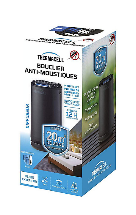 Bouclier anti moustiques Thermacell patio noir