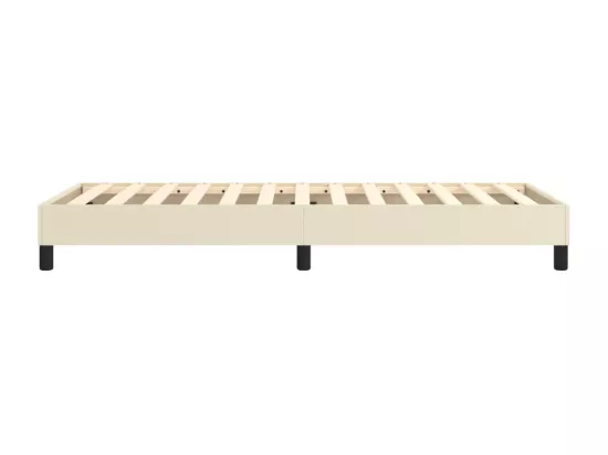 Sommier tapissier Crème 80x200 cm Similicuir