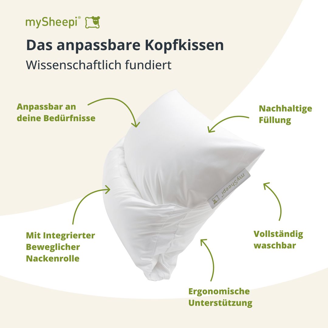 MySheepi HOME Orthopädisches Nackenstützkissen