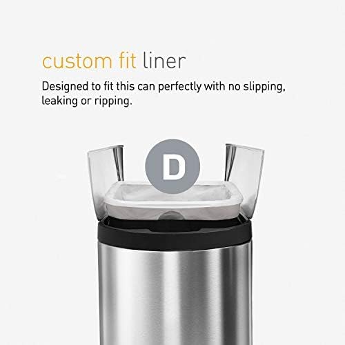 simplehuman CW2017 40 Liter, schmetterling Recycler, Mülltrennsystem 2 Fach, Mülleimer Küche, Mülltrennung, gebürsteter Stahl, 10 Jahre Garantie, Silber