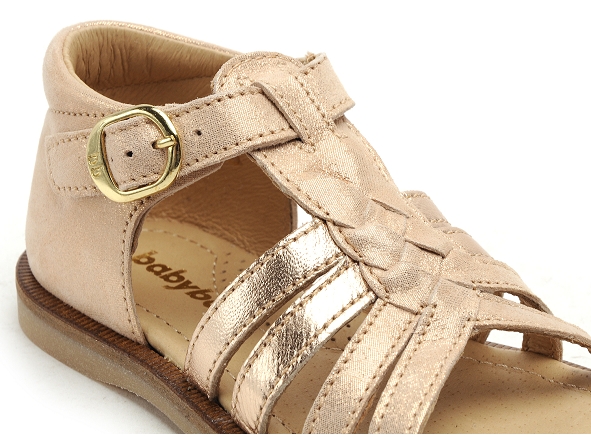 Babybotte nu pieds enfant tourbillon or