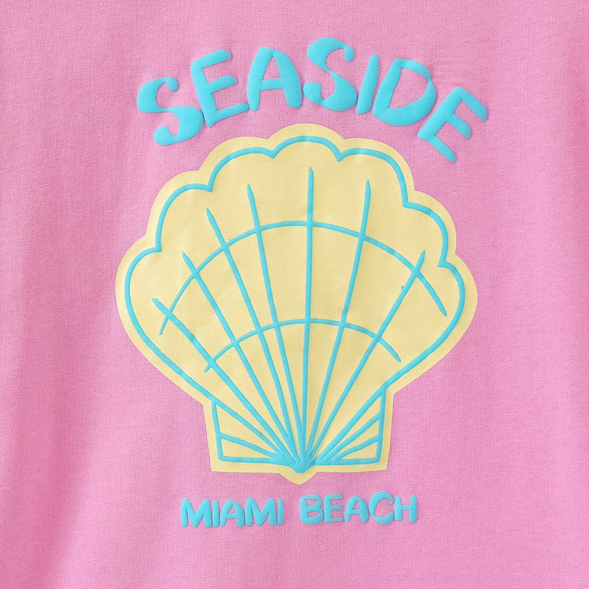 Yigga Mädchen T-Shirt mit Puff-Print rosa