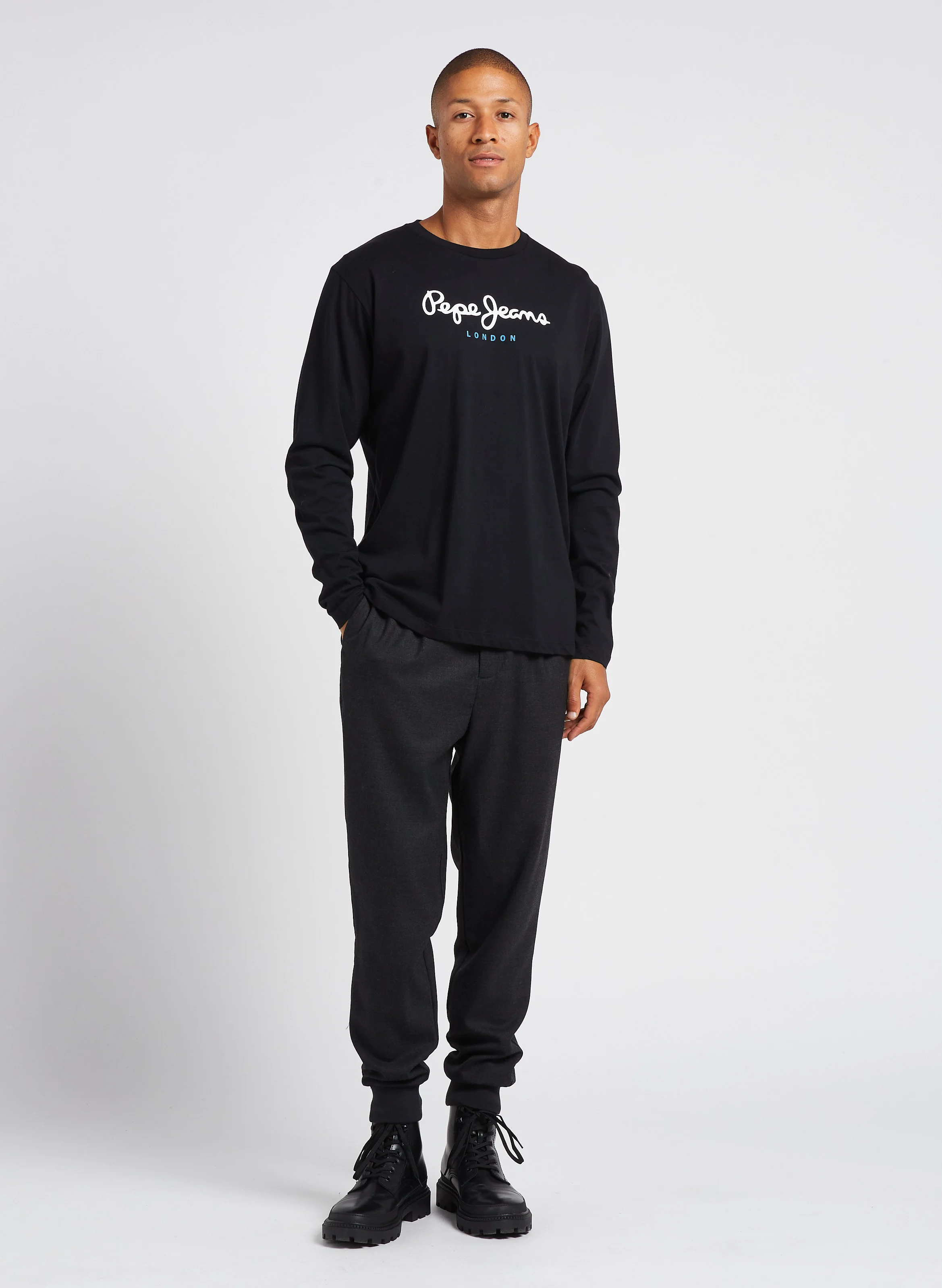 Pantalon jogging relaxed slim-fit| Noir
