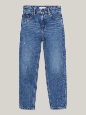 Jeans de arquivo desgastados