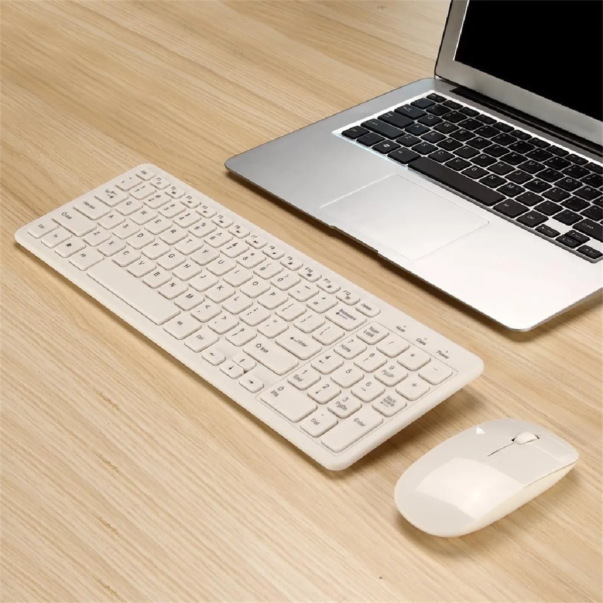 Clavier et Souris Sans Fil - Blanc