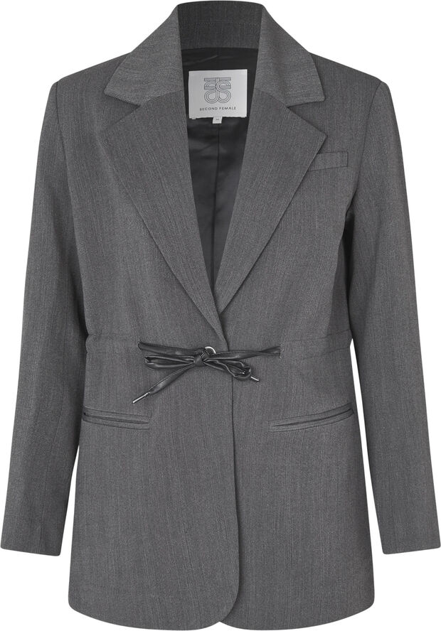 Second Female Ruban Blazer Dark grey melange