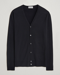 John Smedley Petworth Extra Fine Merino Cardigan Charcoal