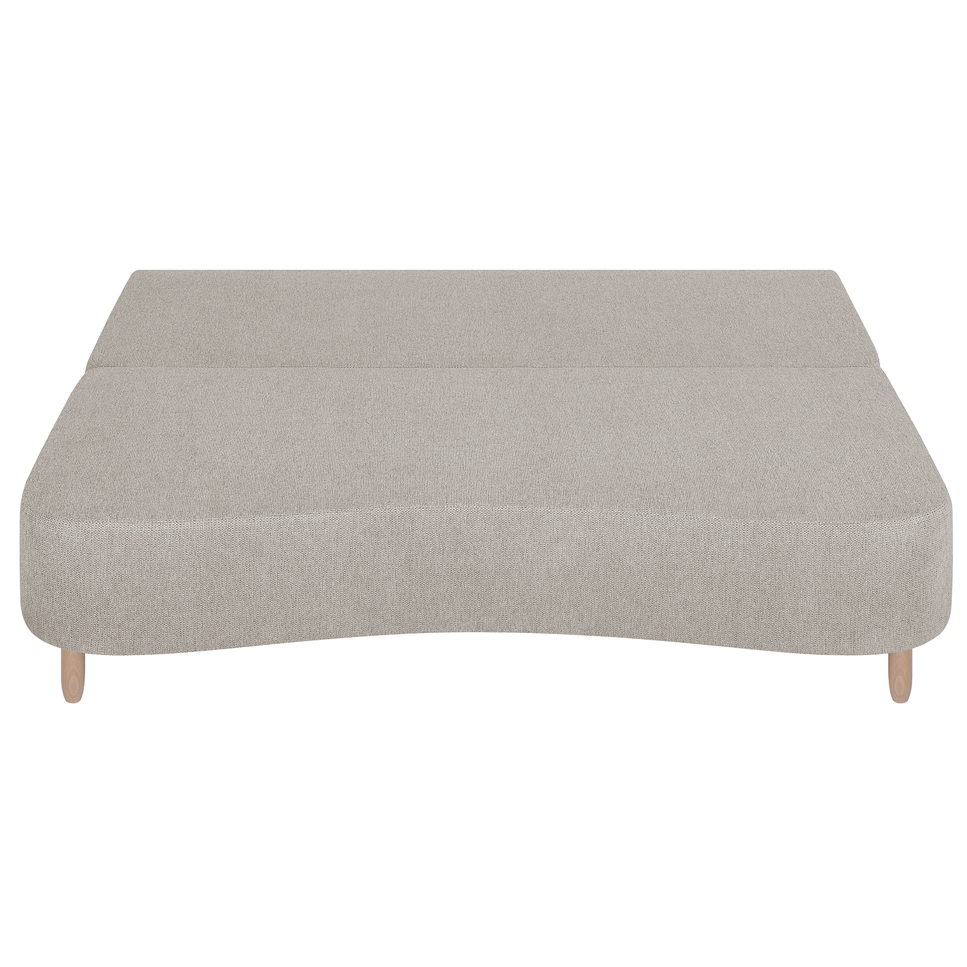 Schlafsofa - beige - Federkern - Staukasten
