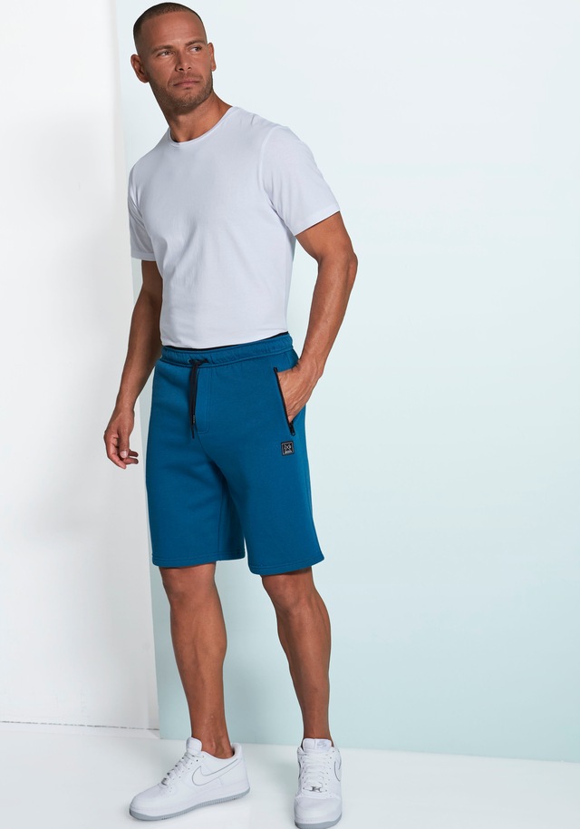 John Devin Sweatshorts  , seitliche Taschen mit schwarzem Reissverschluss