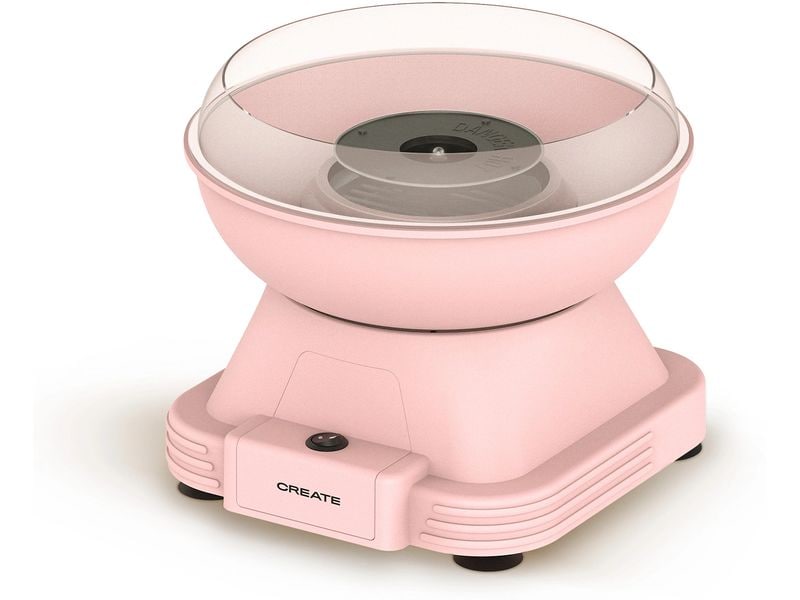 Create Zuckerwattemaschine Pastelrosa Zuckerwattemaschine im Retro-Design