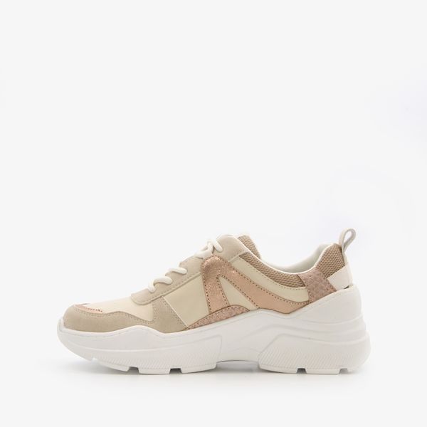 Supercracks dames dad sneakers beige