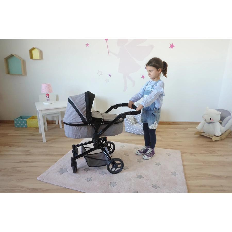 knorr toys® Puppenwagen Boonk - stone black grau