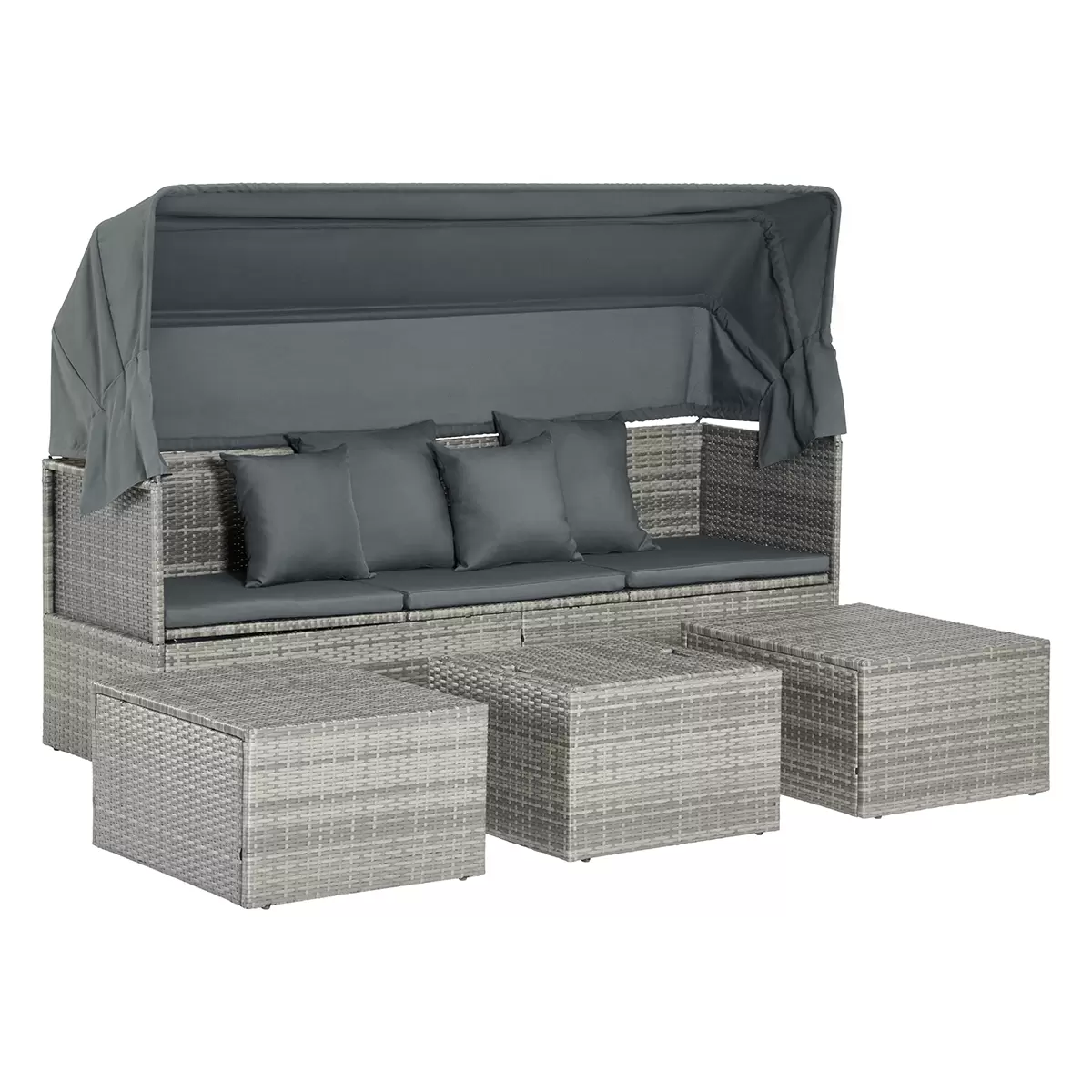 Beldano Loungegarnitur Multi 4-teilig Grau
