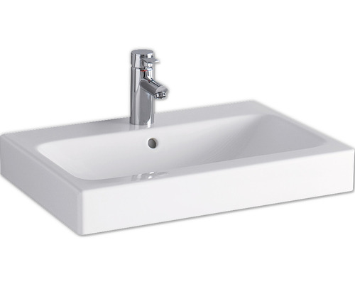 GEBERIT iCon 60 cm witte wastafel met KeraTect® speciaal glazuur 124060600