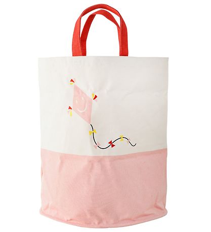 Bloomingville Aufbewahrungskorb - 54 cm - Weiß/Rosa m. Drache