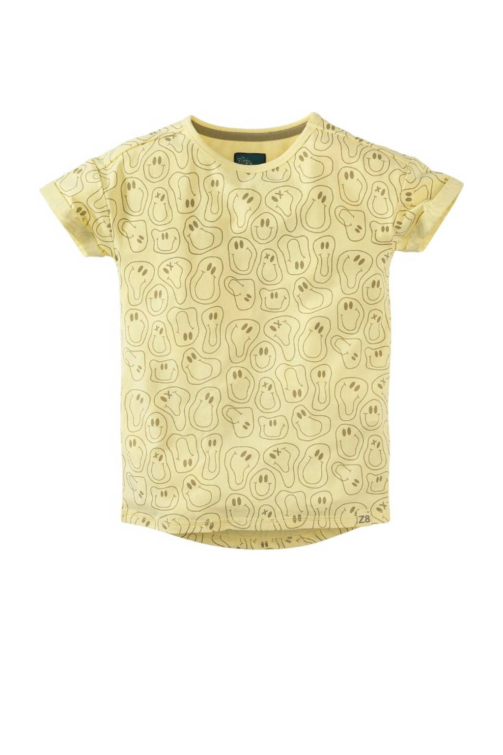 Z8 T-shirt Djaro met all over print geel
